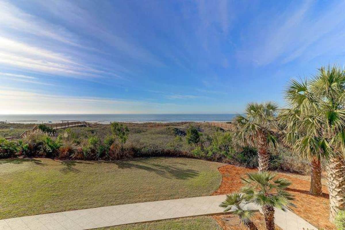 Panoramic ocean view from 1140 Ocean Blvd #102, Isle of Palms